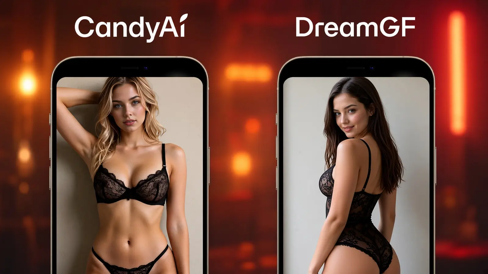 Candy AI and DreamGF AI girlfriend app comparison