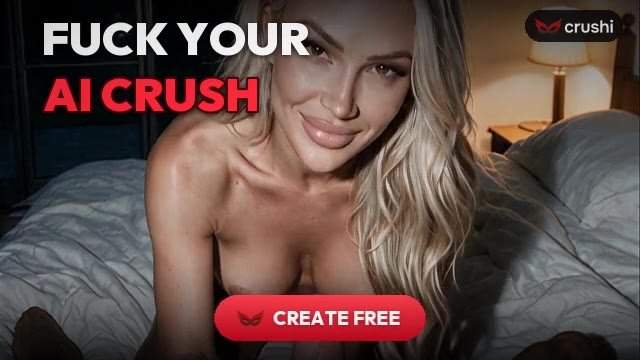 Crushi promotional image featuring an adult woman in a bedroom.